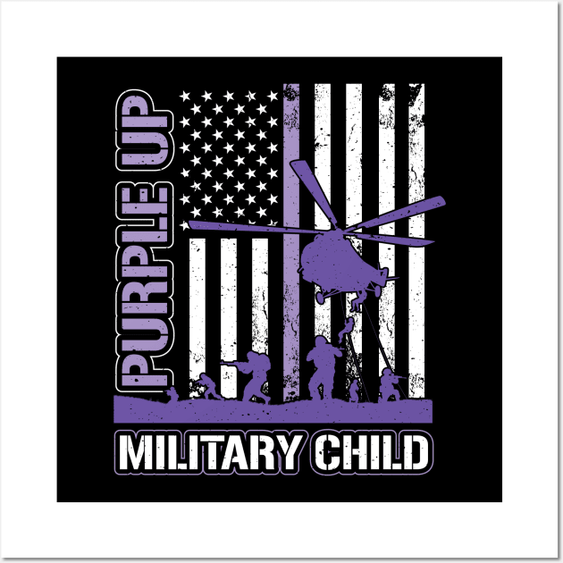 Purple Up for Military Kids Wall Art by aneisha